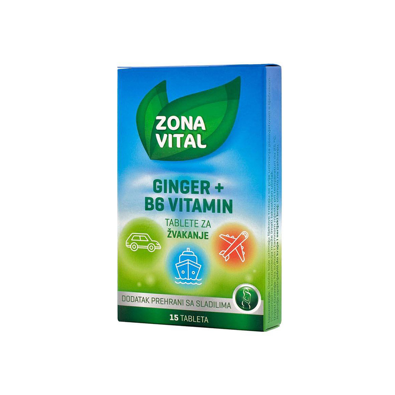 GINGER + B6 VITAMIN TABLETE ZA ŽVAKANJE